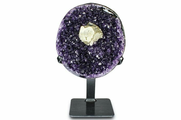 Sparkling Amethyst Geode With Metal Stand - Uruguay #368365